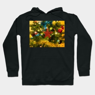 Buy Christmas Greeting Cards red and green baubles Hoodie